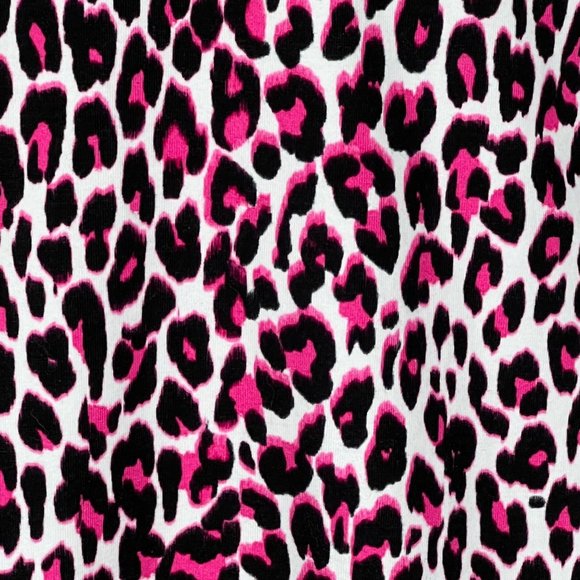 Tyler Boe Alexa Womens Pink Leopard Animal Print A Line Dress Cotton size Small - Picture 4 of 12